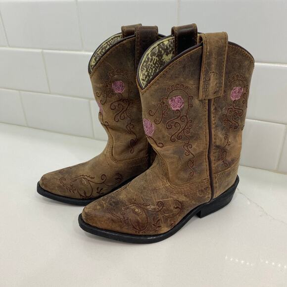 Western girl boots size 10 leather - Picture 3 of 6